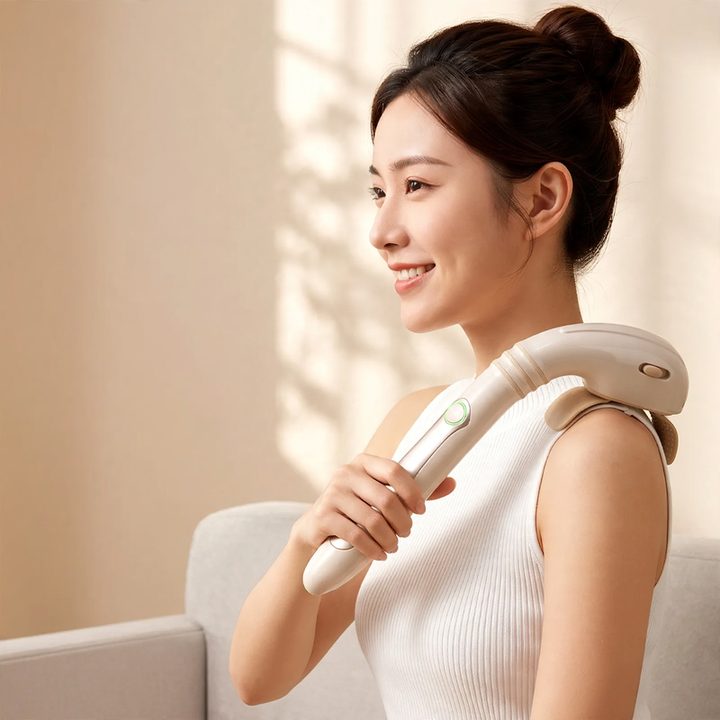 Handgehaltenes Nackenmassagegerät mit langer Griff, Modell SL-118