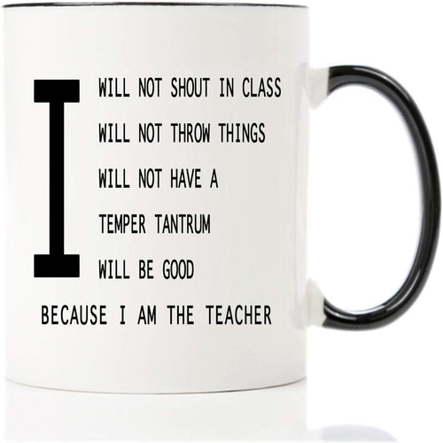 Keramik-Kaffeebecher mit Spruch, 301–400 ml