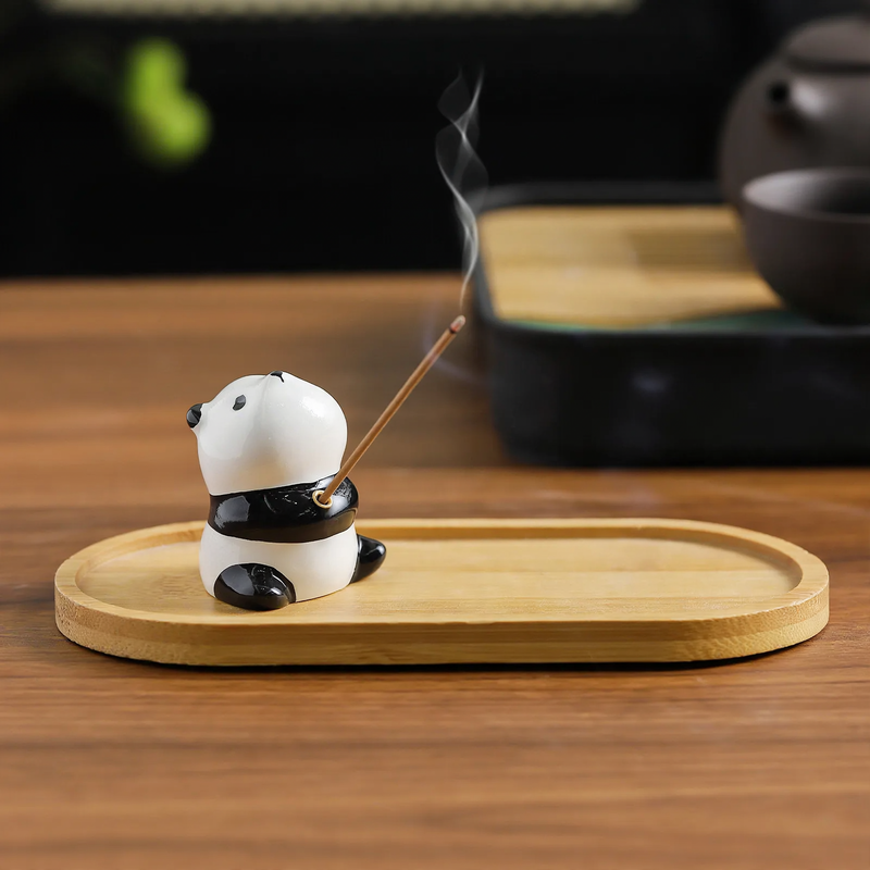 Panda-Räucherstäbchenhalter aus Kunstharz