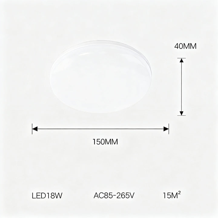 LED-Deckenleuchte rund, modern, für Nassräume