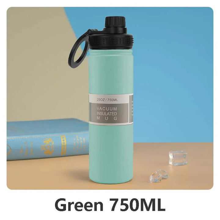 Isolierte Edelstahl-Trinkflasche mit Handyhalterung – 750 ml