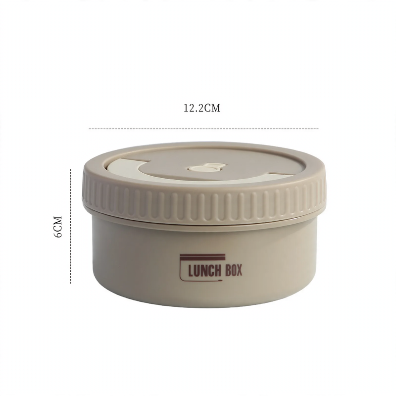 Edelstahl-Lunchbox, rund, 470–600 ml, mit Deckel
