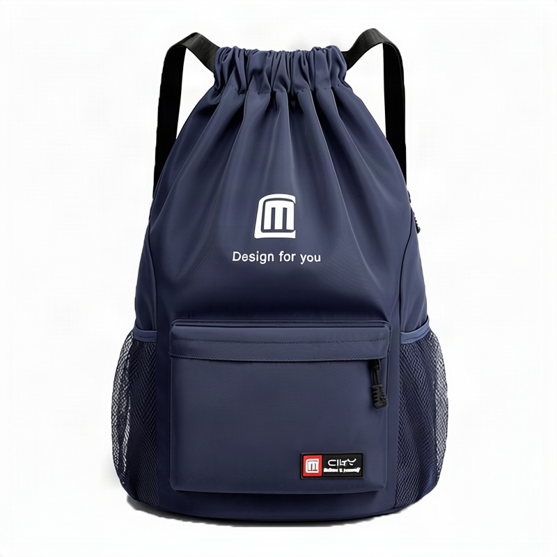 Nylon-Rucksack, 20–35 L, atmungsaktiv, mit Kordelzug