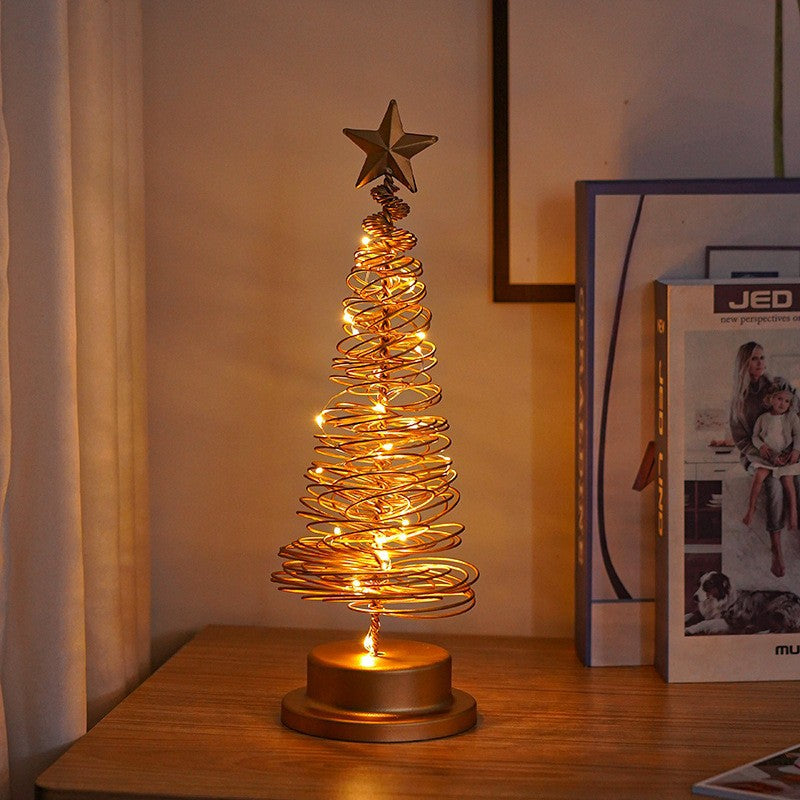 LED-Kristallbaum-Licht mit Metallsockel, USB und Batterie