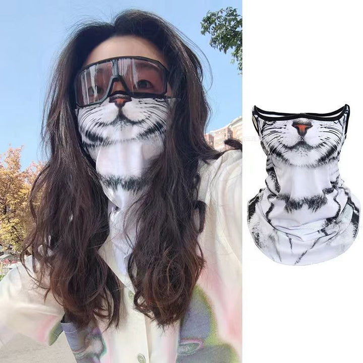 Fahrrad-Sonnenschutzmaske mit Tiermotiv