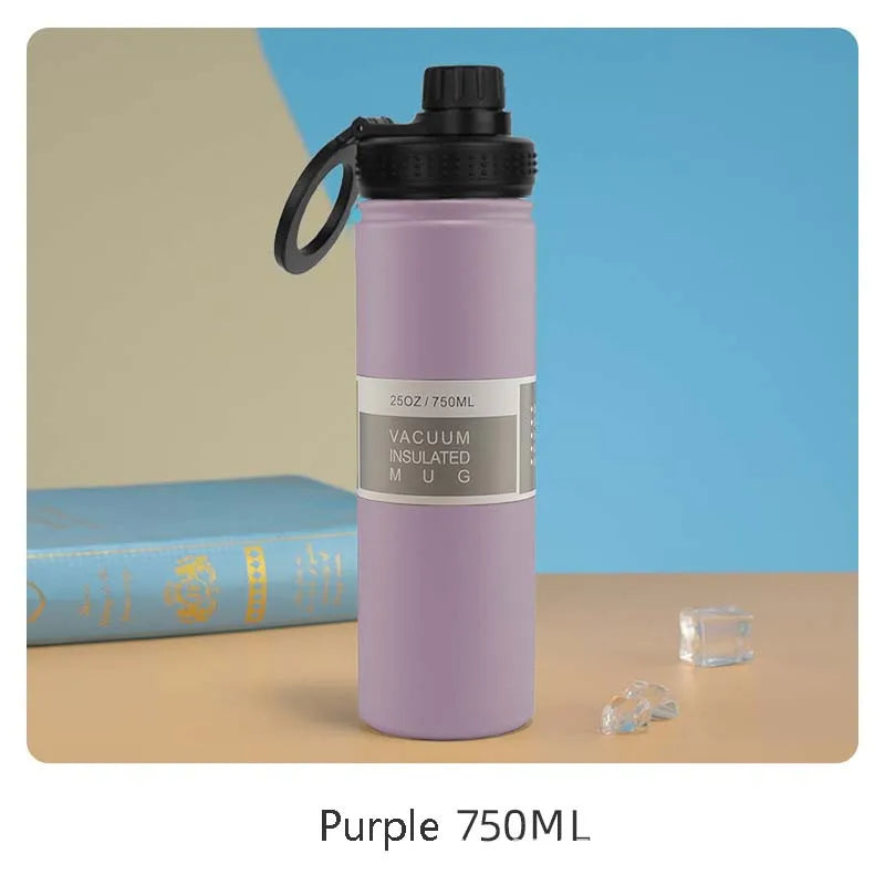 Isolierte Edelstahl-Trinkflasche mit Handyhalterung – 750 ml