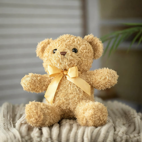 Plüsch-Teddybär mit Schleife, 25–30 cm