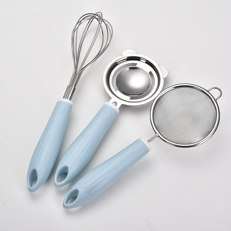 Küchensieb und Küchenhelfer-Set aus Edelstahl