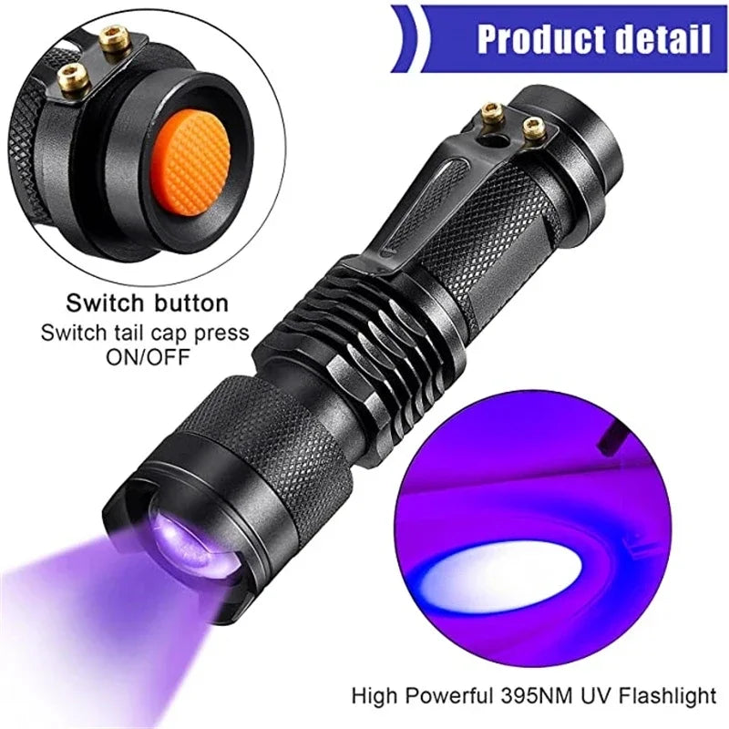 LED-UV-Taschenlampe – Ultraviolette Inspektionslampe zur Erkennung von Haustierurin und -flecken