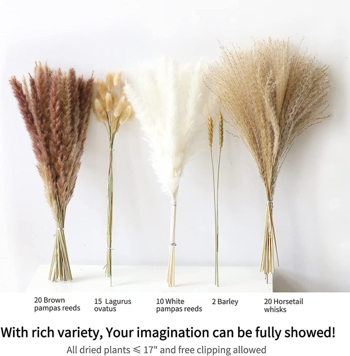Trockenblumenbund, Pampas und Naturmaterialien