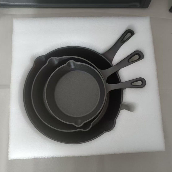 Gusseiserner Topf-Set, 3 oder 4 Teile, 14–26 cm