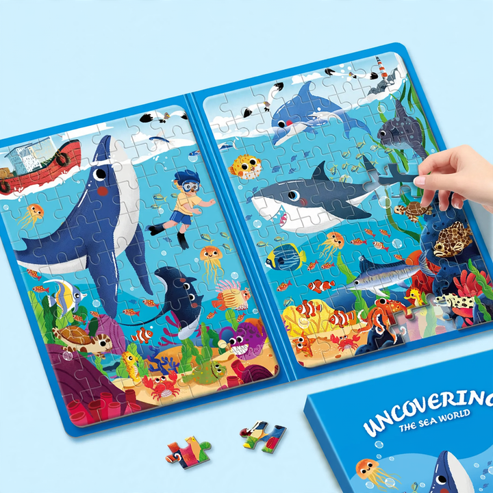 Holz-Puzzle-Set Little Explorer, 6 Motive