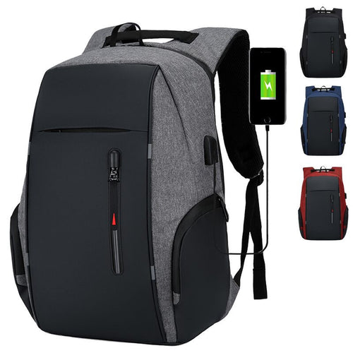 Geschäftsrucksack mit USB, 20–35 L, Oxfordstoff