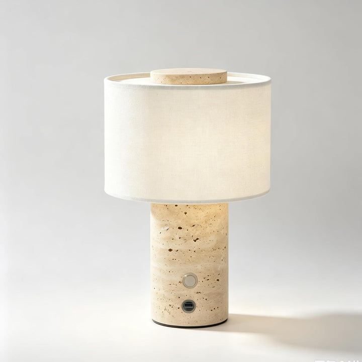 Marmor-Tischlampe mit Touchschalter