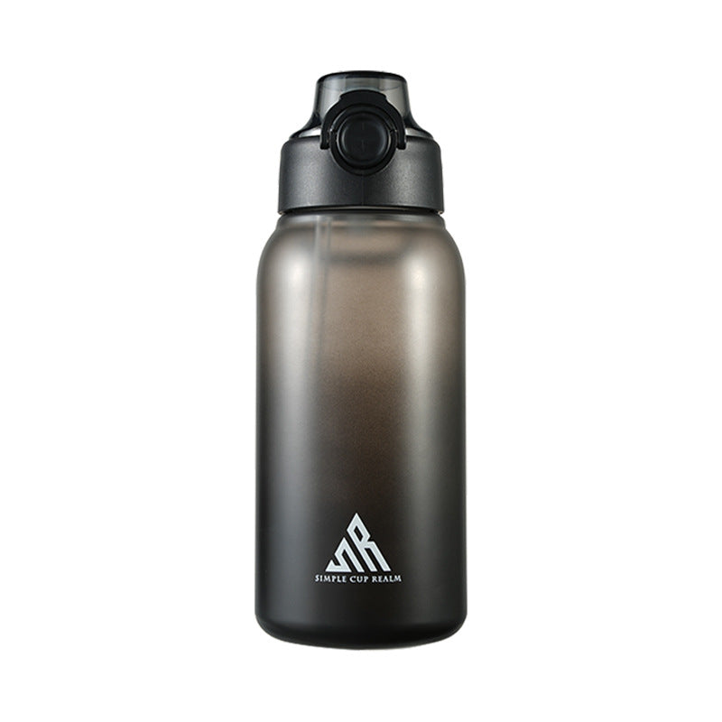 Trinkflasche 1L mit Aroma-Einsätzen und Strohhalm