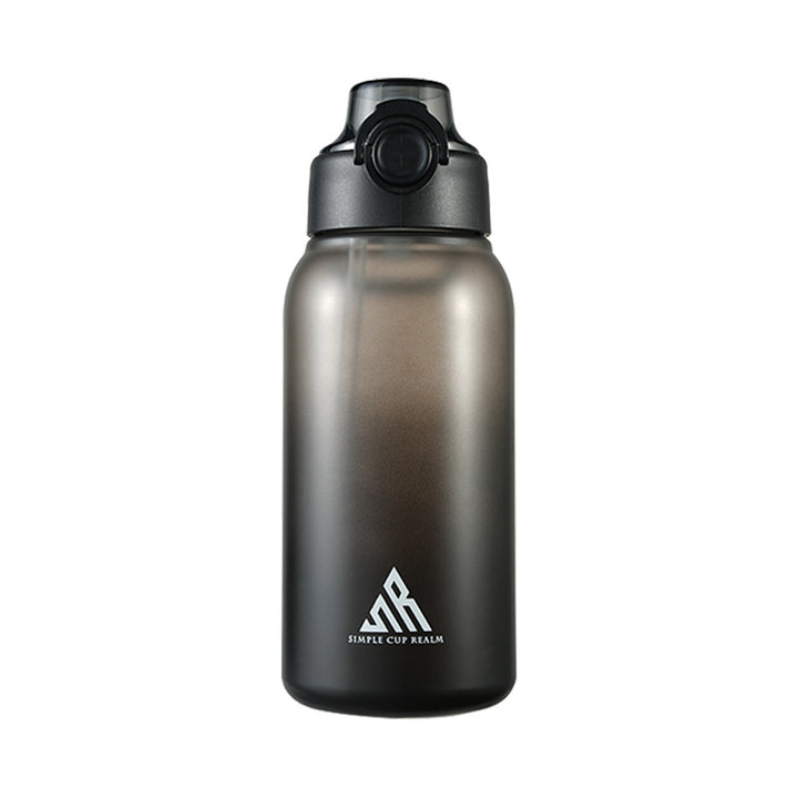 Trinkflasche 1L mit Aroma-Einsätzen und Strohhalm