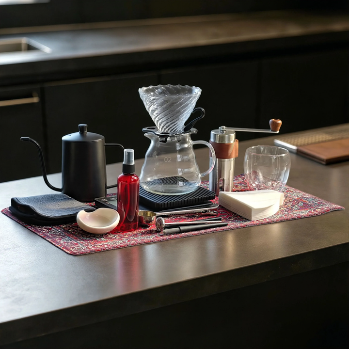 Handaufguss-Kaffee-Set, Edelstahl, 14–15-teilig