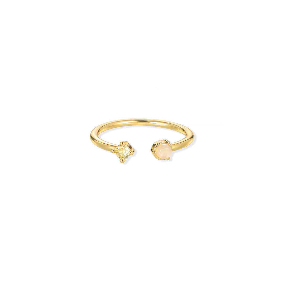 Geburtsstein-Ring, verstellbar