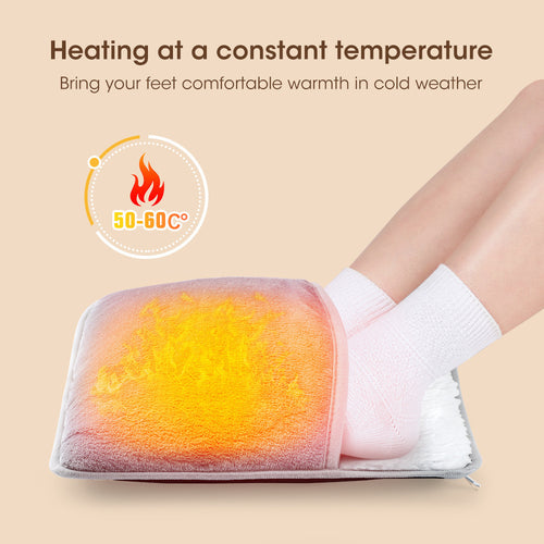 Fußwärmer mit Druckknopf-Schalter