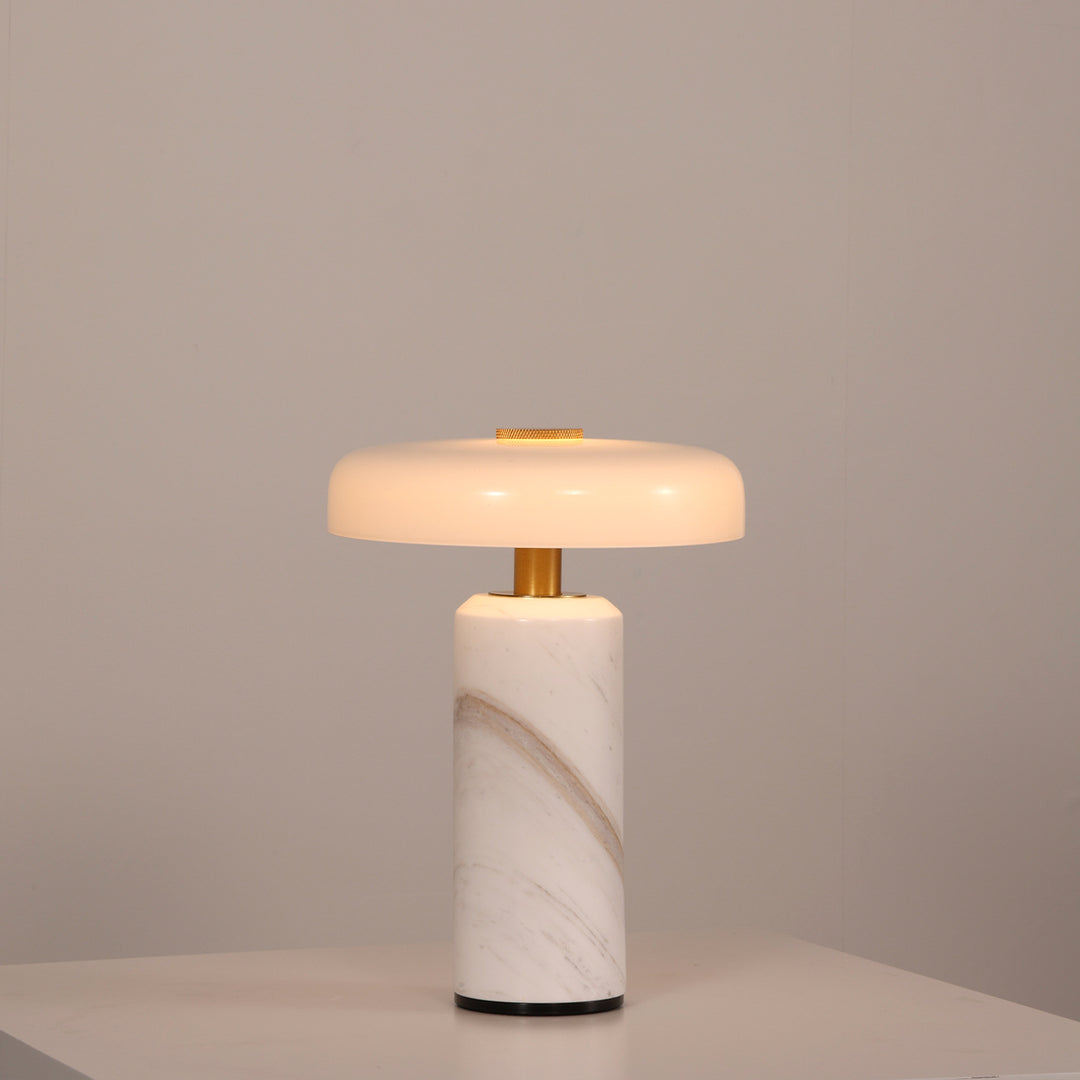 Tragbare Tischleuchte, Marmor, LED, Touchschalter