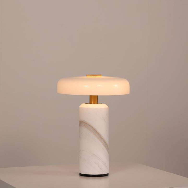 Tragbare Tischleuchte, Marmor, LED, Touchschalter