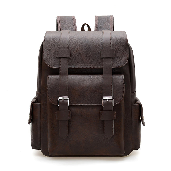 Rucksack aus PU-Leder, 20–35 L, Vintage-Stil