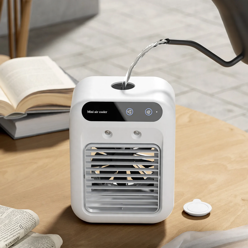 Tragbarer Tisch-Kühlventilator mit Sprühfunktion
