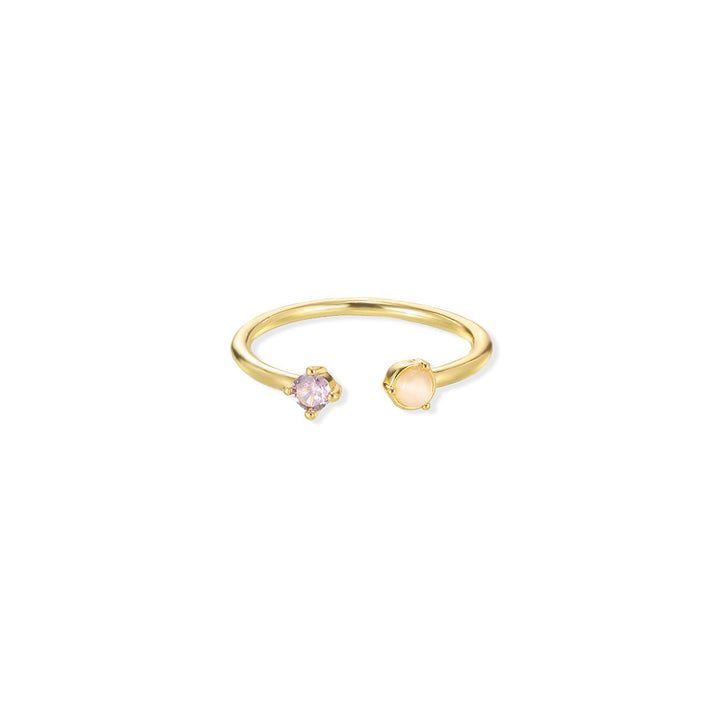 Geburtsstein-Ring, verstellbar