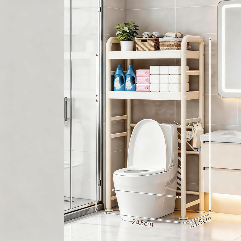 Toilettenregal, ausziehbar, 1–3 Ebenen, Stahlrahmen