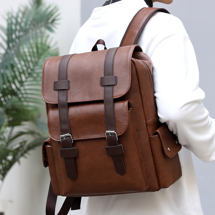 Rucksack aus PU-Leder, 20–35 L, Modell 975