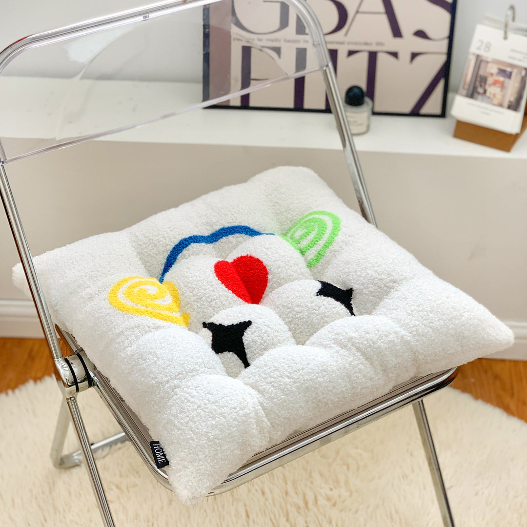 Flauschiges Sitzkissen mit Muster