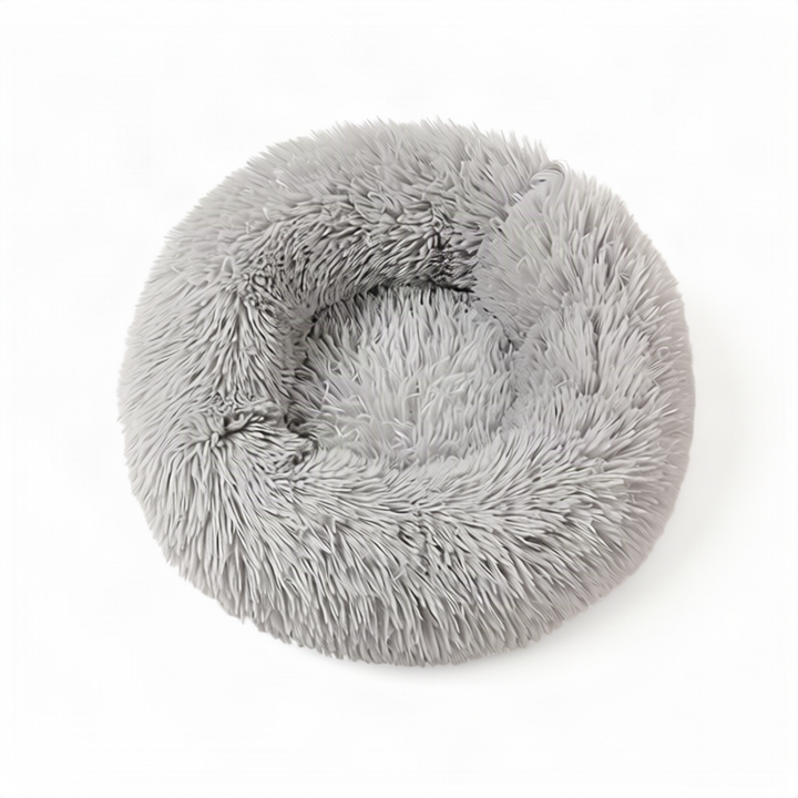 Flauschiges Katzenbett, rund, wärmend