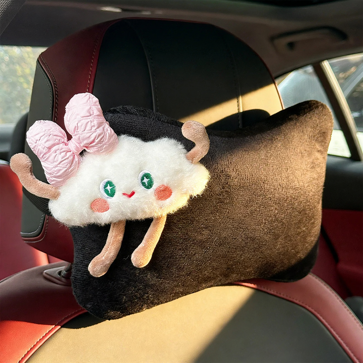 Flauschiges Auto-Nackenkissen mit Wolkenmuster