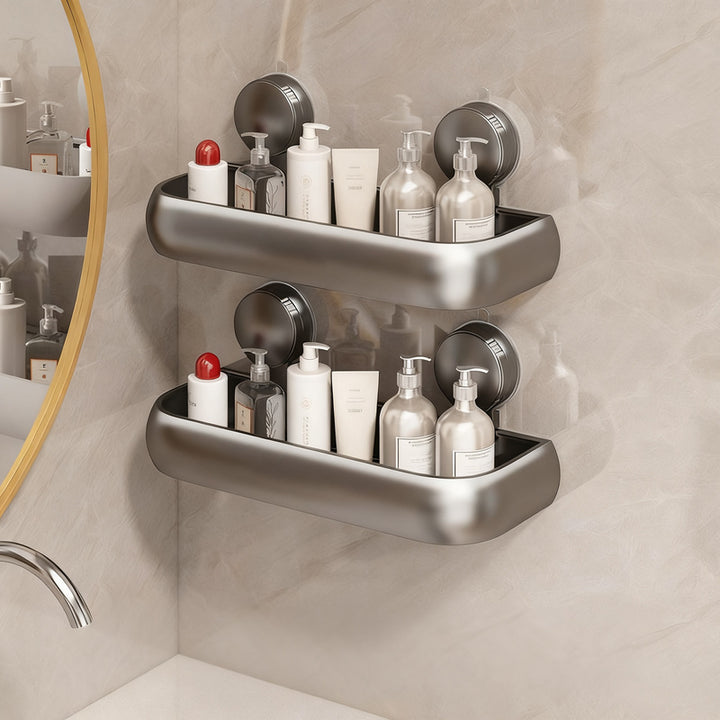 Badezimmer-Regal mit Saugnapf, höhenverstellbar