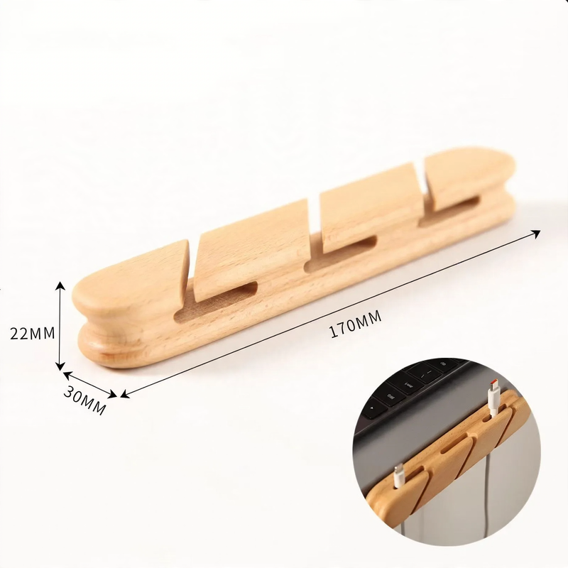 Kabelorganizer aus Holz, Modell K009