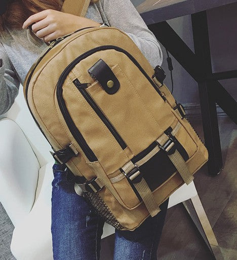 Rucksack aus Leinwand, groß und vielseitig