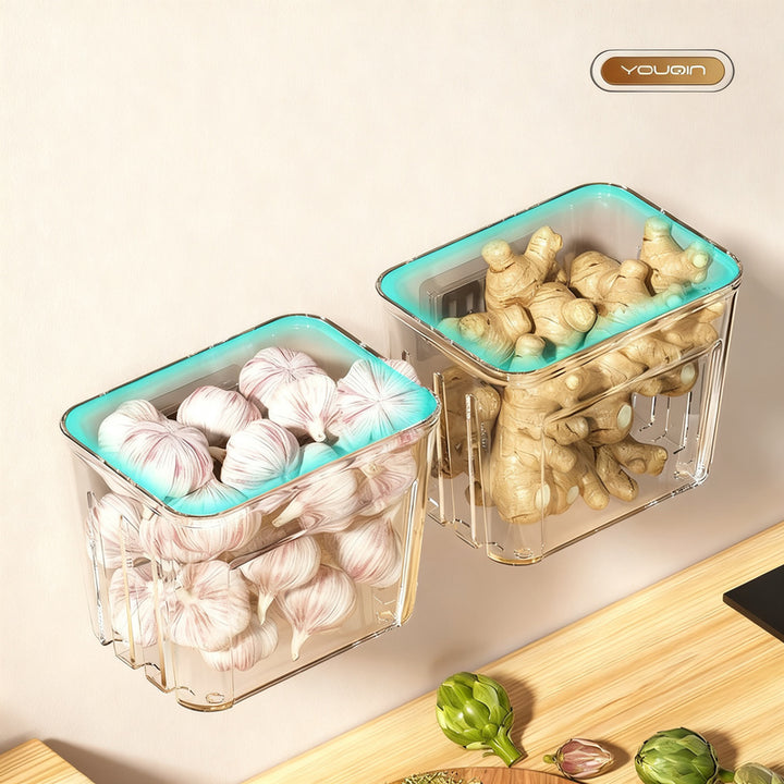 Aufbewahrungsbox für Knoblauch, Ingwer und Zwiebeln