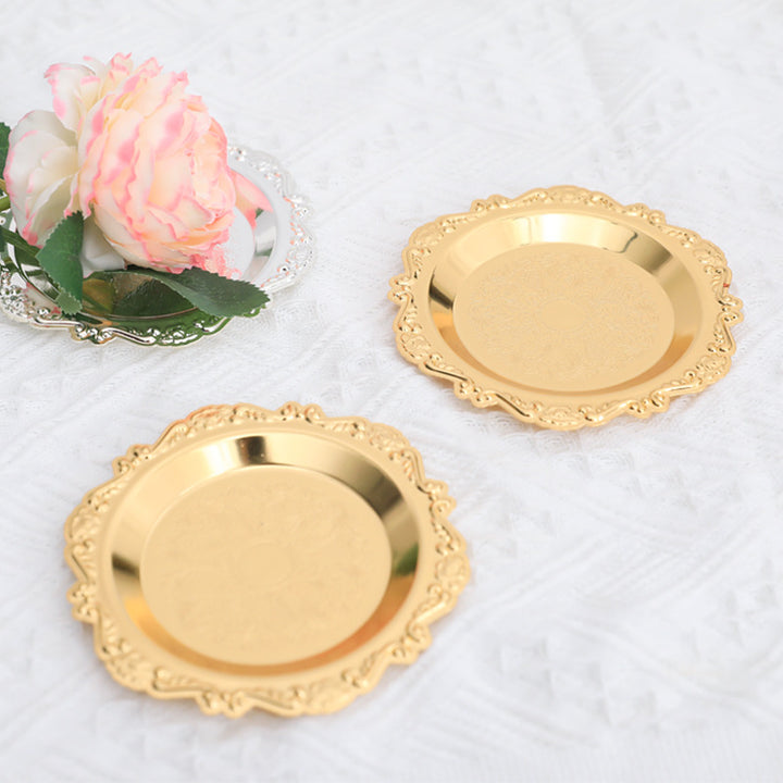 Dekorative Schale mit Reliefmuster, Gold