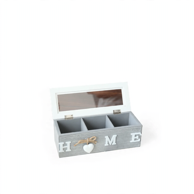 Holz-Aufbewahrungsbox mit Fächern, modernes Design