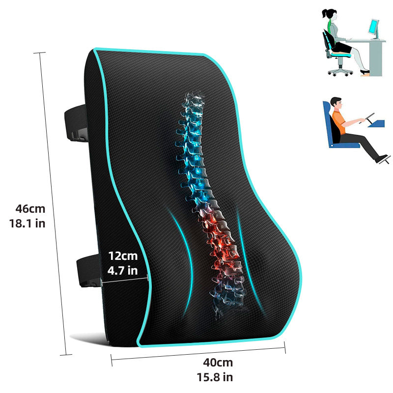 Ergonomische Lendenstütze aus Gedächtnisschaum