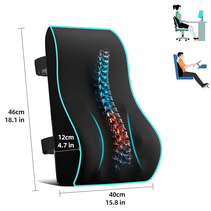 Ergonomische Lendenstütze aus Gedächtnisschaum