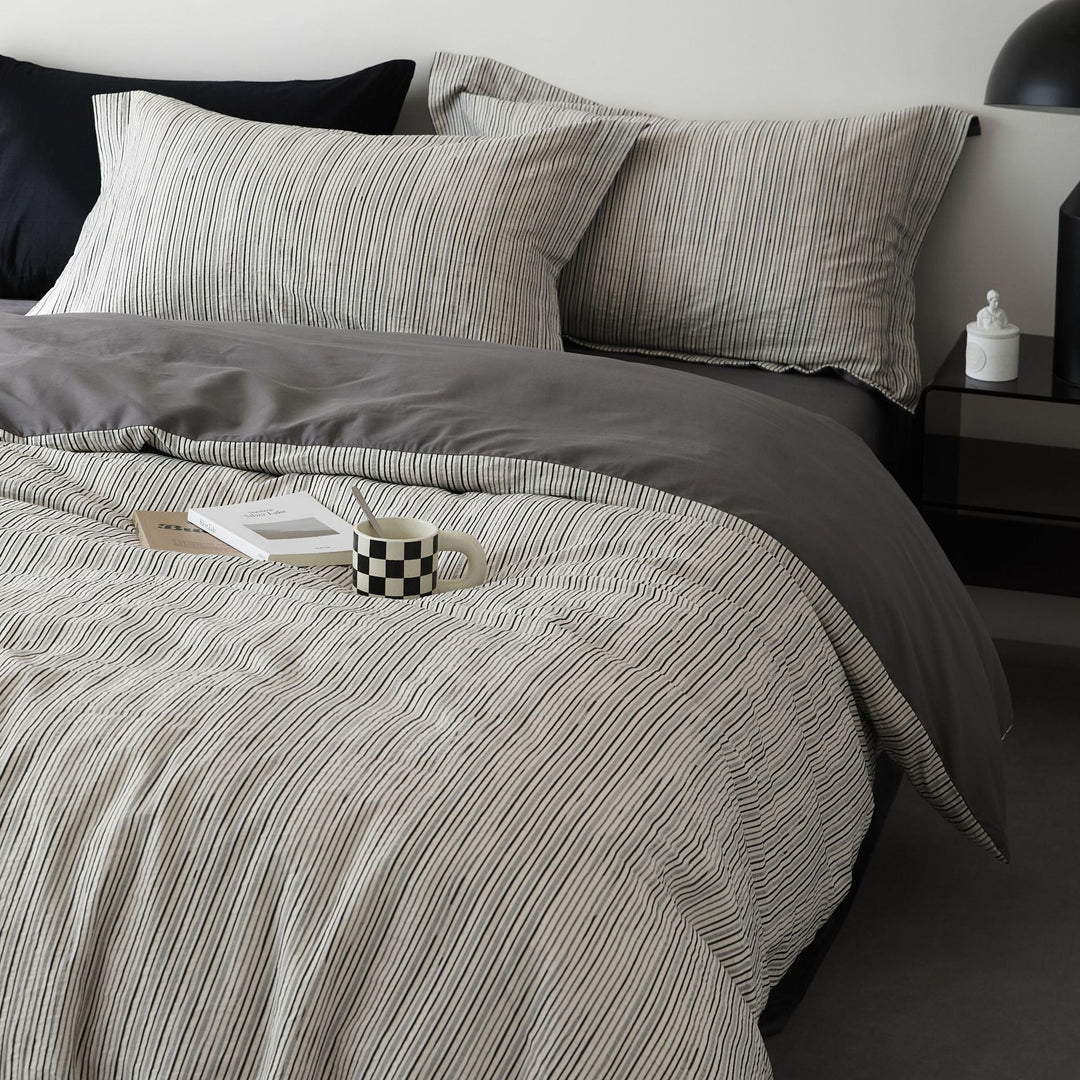 Bettwäsche-Set, 4-teilig, Baumwolle, Minimalist-Design