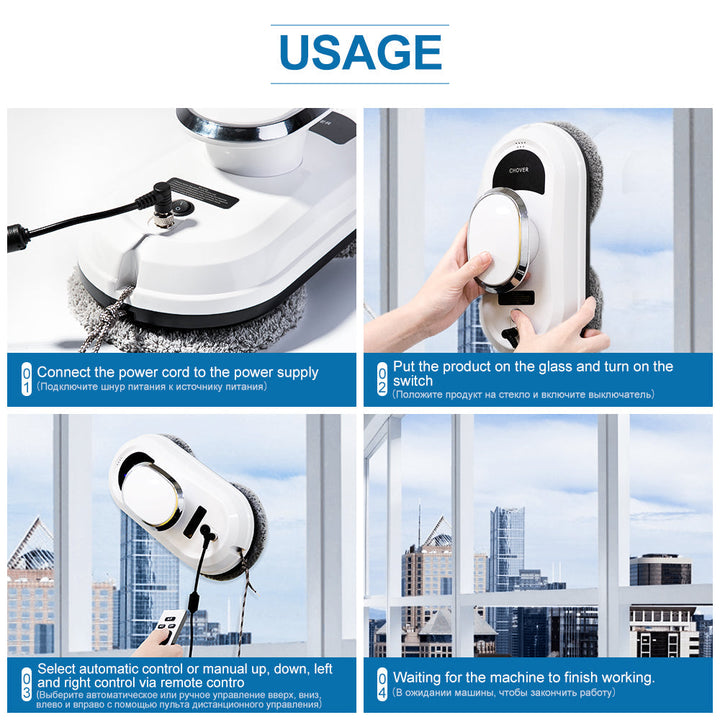 Karnz | SMART ROBOT FENSTERREINIGER MIT FERNBEDIENUNG – AUTOMATISCHE ABSAUG- UND REINIGUNGSFUNKTION
