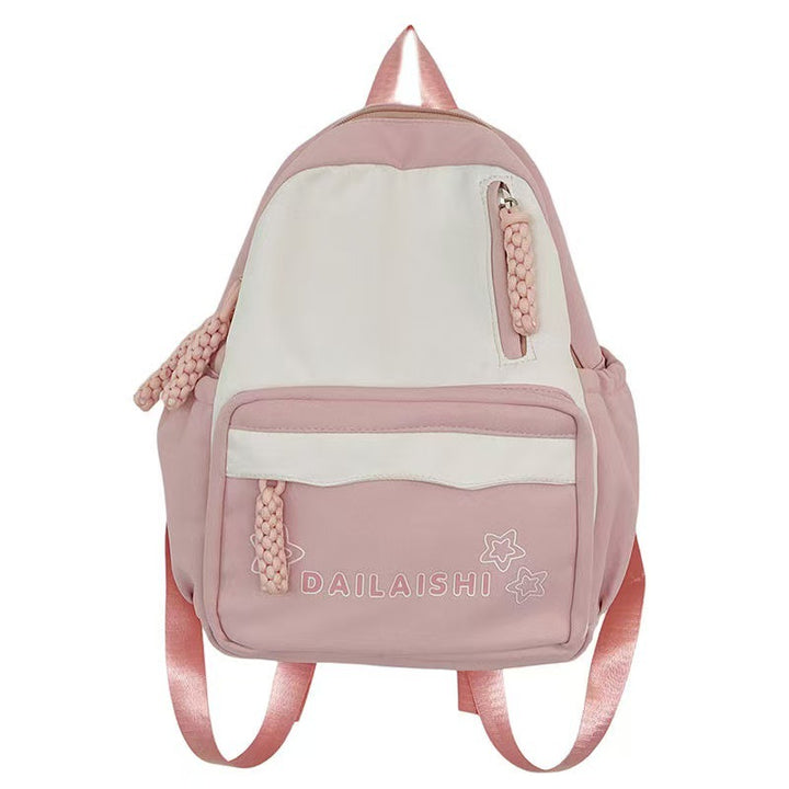 Nylon-Rucksack, atmungsaktiv, Uni-Farben