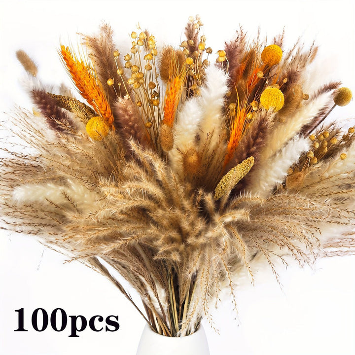 Trockenblumenbund, Pampas und Naturmaterialien