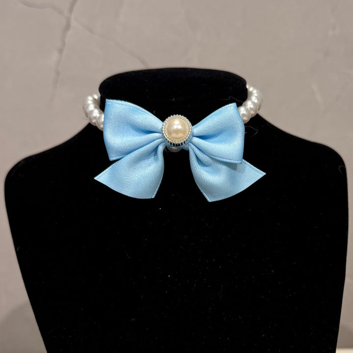 Haustier-Halsband mit Perlenschleife