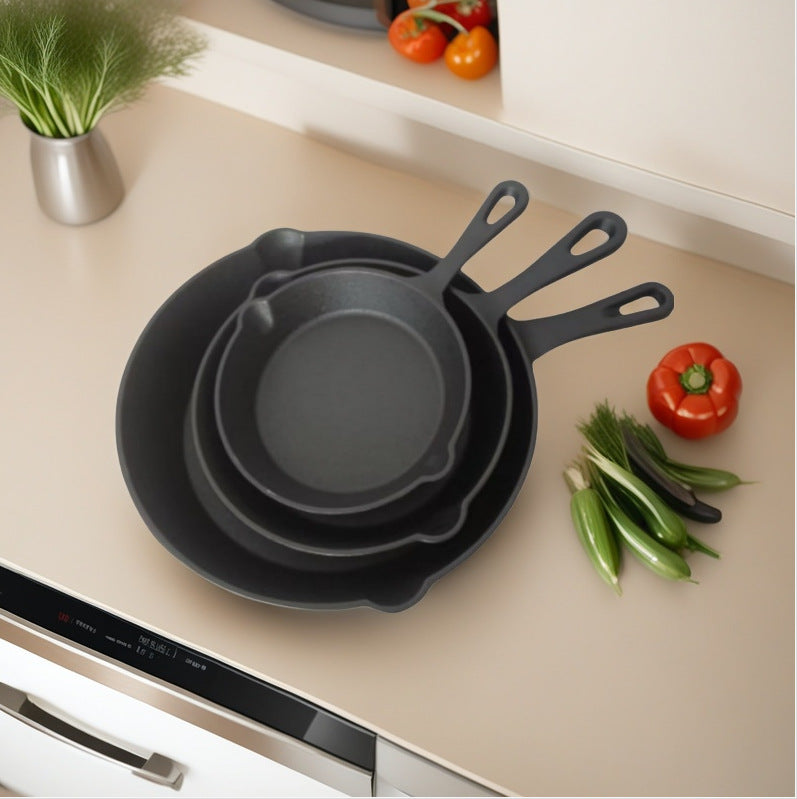 Gusseiserner Topf-Set, 3 oder 4 Teile, 14–26 cm