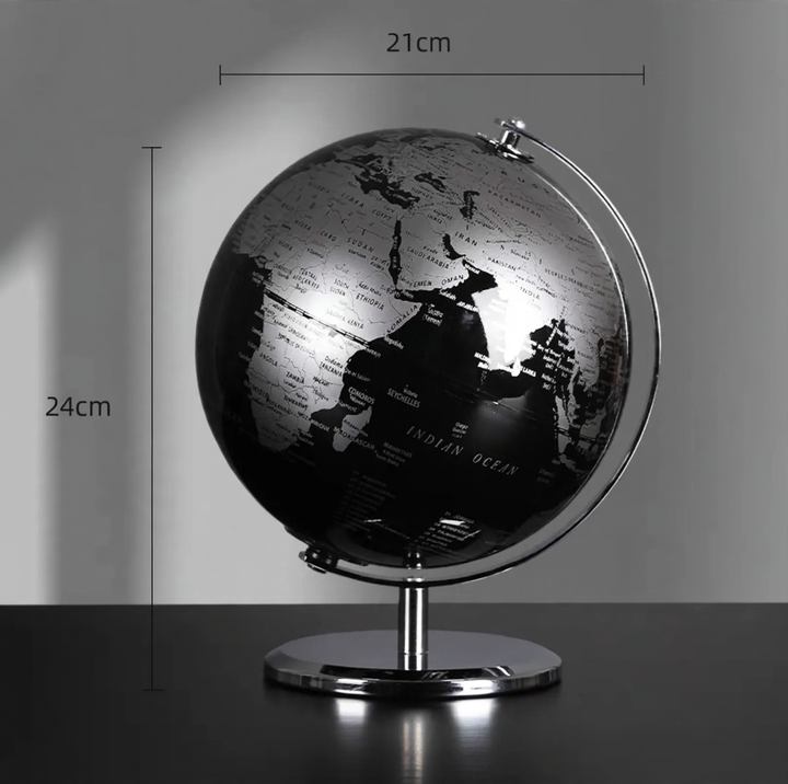 Globus-Dekofigur, transparent, modernes Design