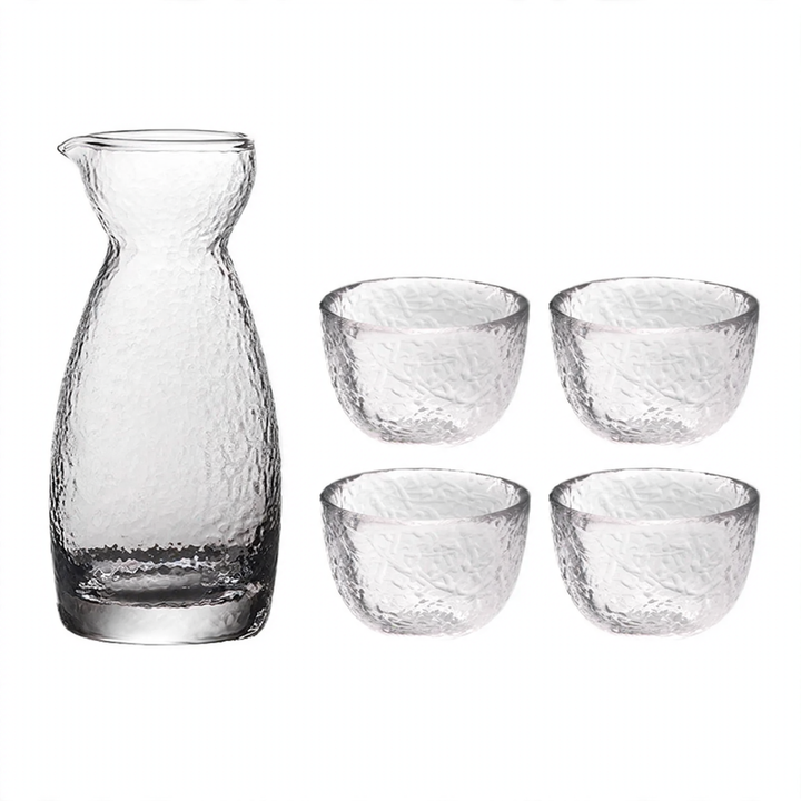 Glastassen, ca. 200 ml, mit Wellenmuster