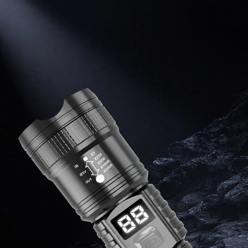 Aufladbare LED-Taschenlampe, Modell 6607